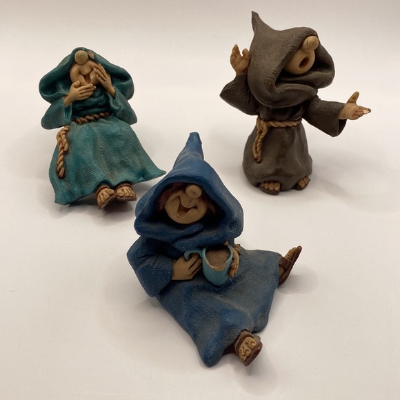 Vintage Friar Folk 23 Pc Monk Collection By Maureen Carlson - Picture 6 of 15